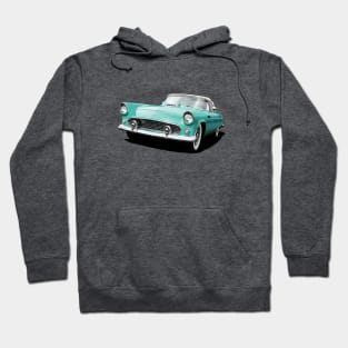 1956 Ford Thunderbird in teal Hoodie